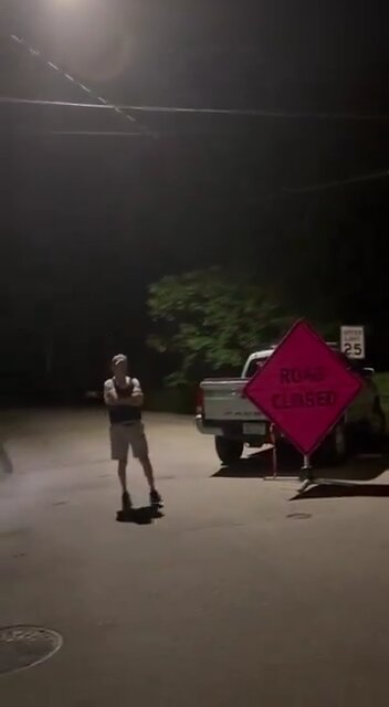 Road loading to the house of Thomas Matthew Crooks has been closed off