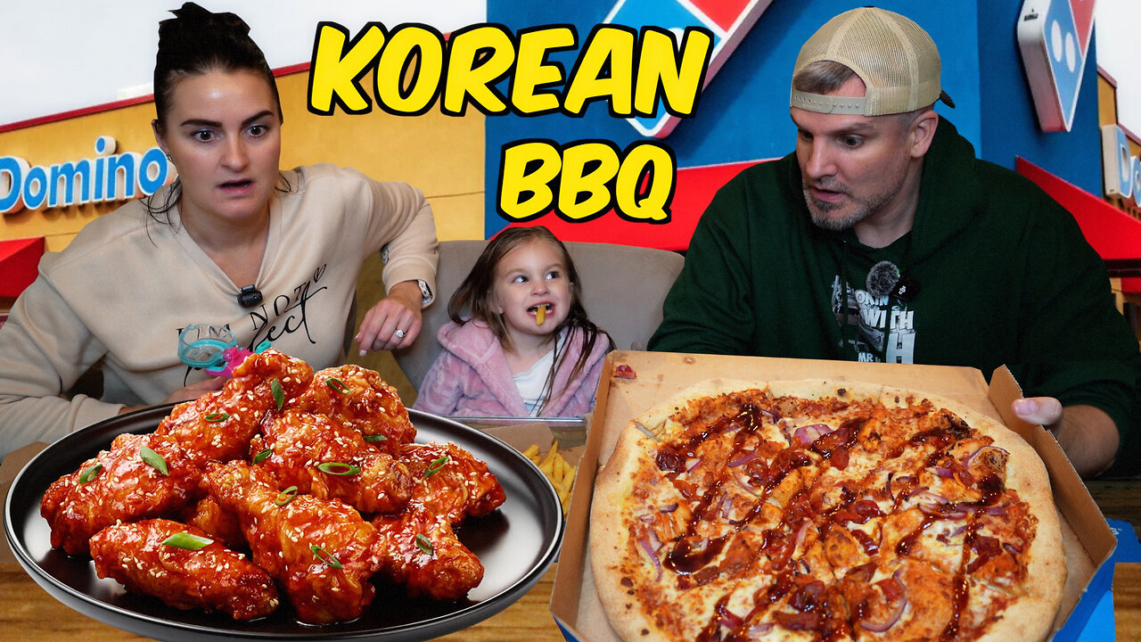 Brits Try Korean BBQ PIZZA | WINGS & LOADED FRIES @ Dominos #dominos #review #newmenu