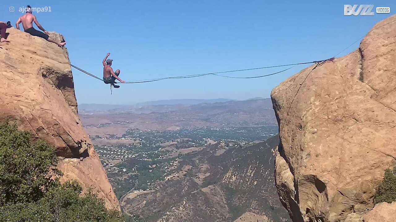 La highline, encore plus fort et plus haut que la slackline