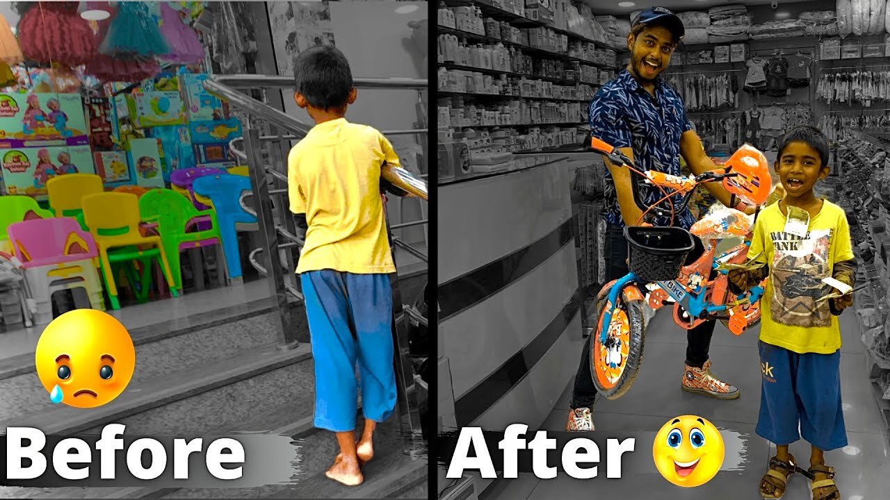 Buying a Poor kid his dream toys (Emotional )