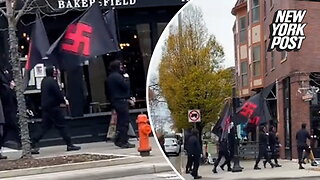 Masked Neo-Nazis carry guns, swastika flags through Columbus