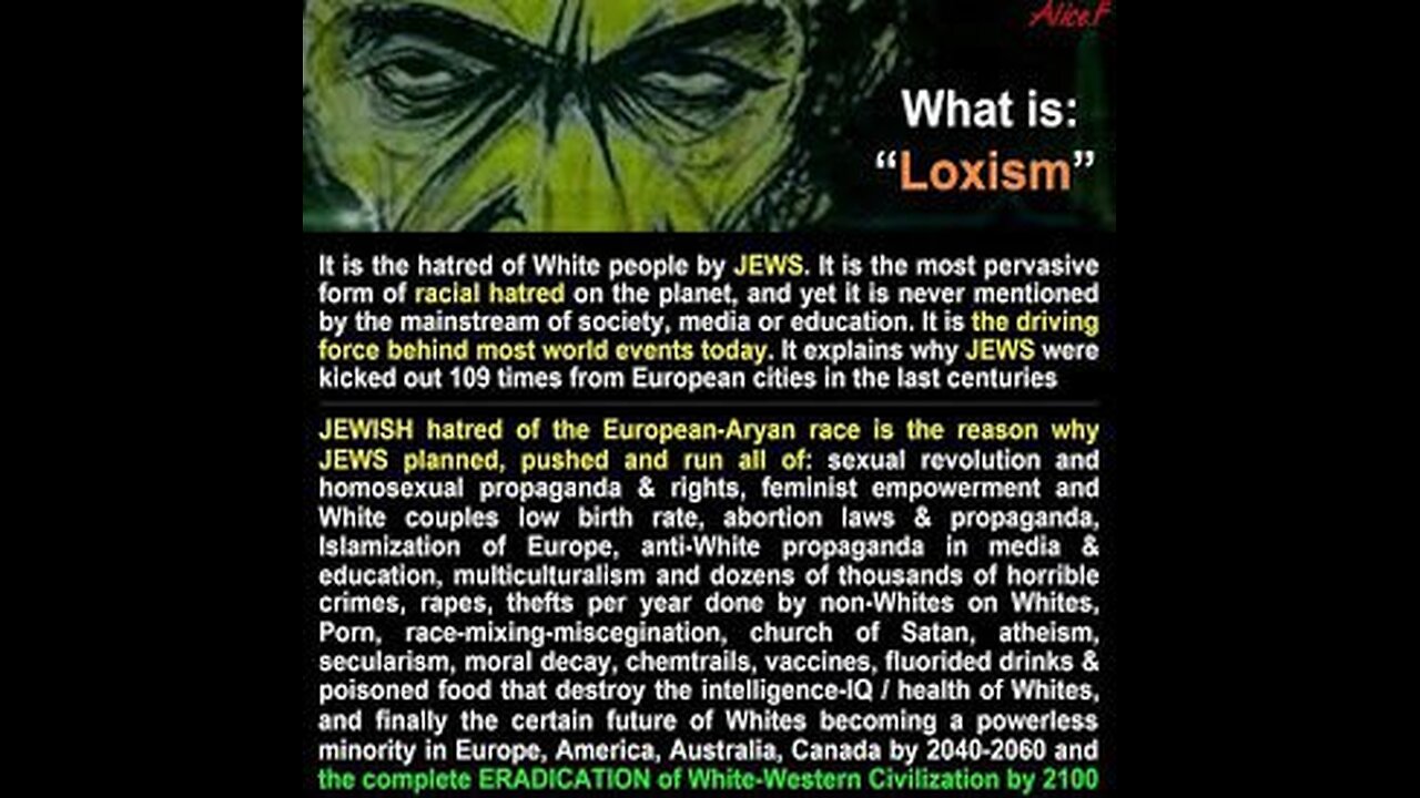 Jewish Rabbi spewing his Talmudic WHITE Hating propaganda- LOXISM= Jewish hate of White People