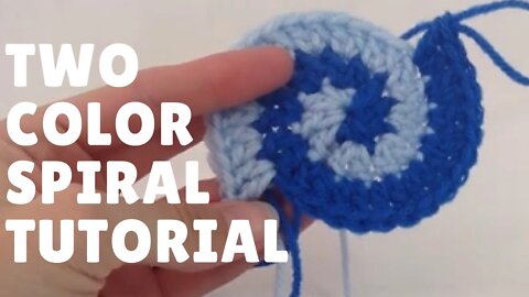 Two Color Double Crochet Spiral Tutorial