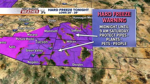 Freeze Warnings to start the weekend