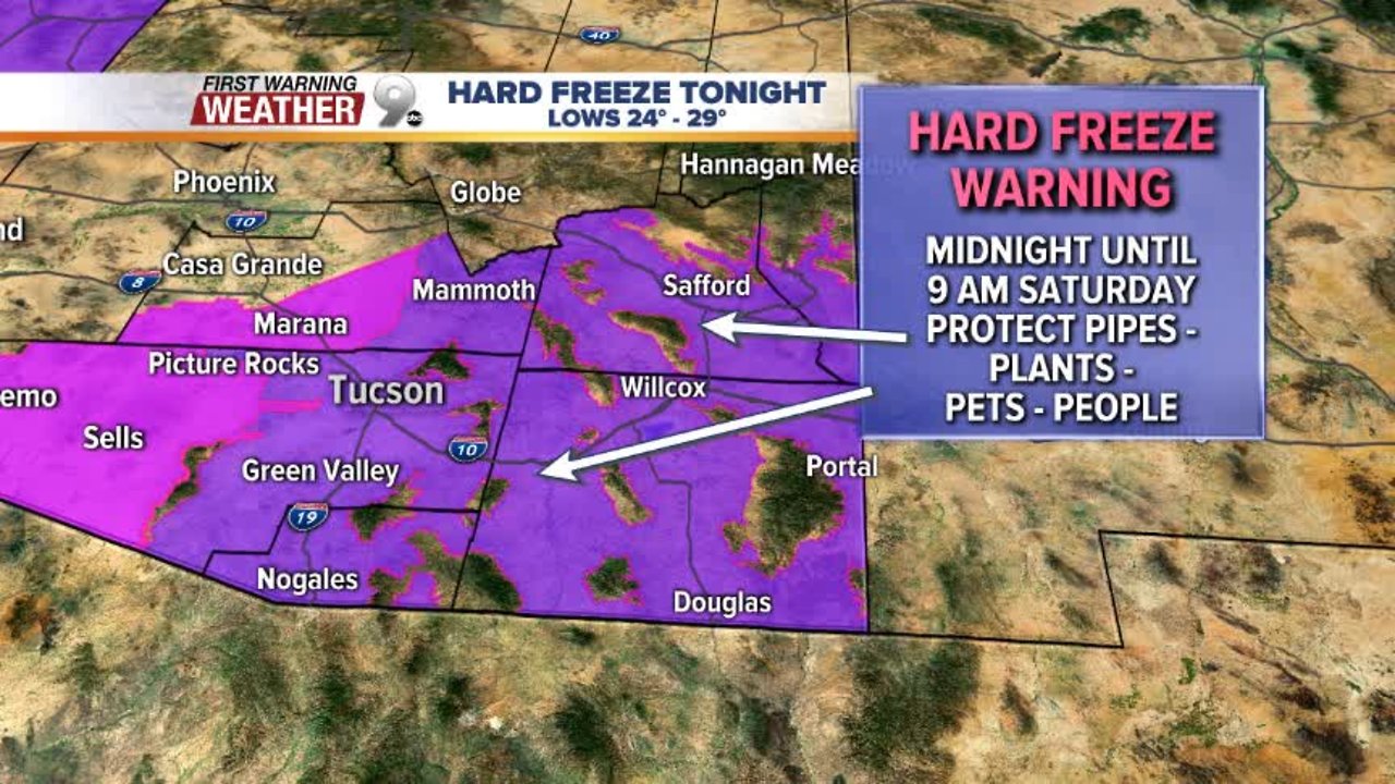 Freeze Warnings to start the weekend