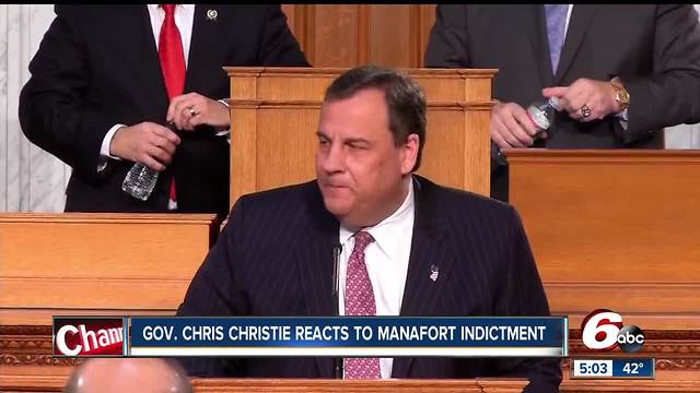 Gov. Chris Christie says indictment of Paul Manafort wasn't a surprise