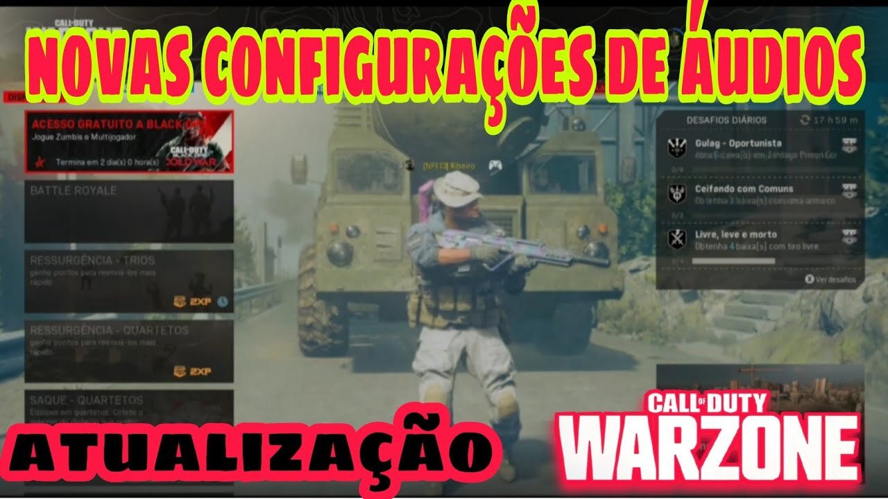 Call of duty warzone como configurar áudio do jogo