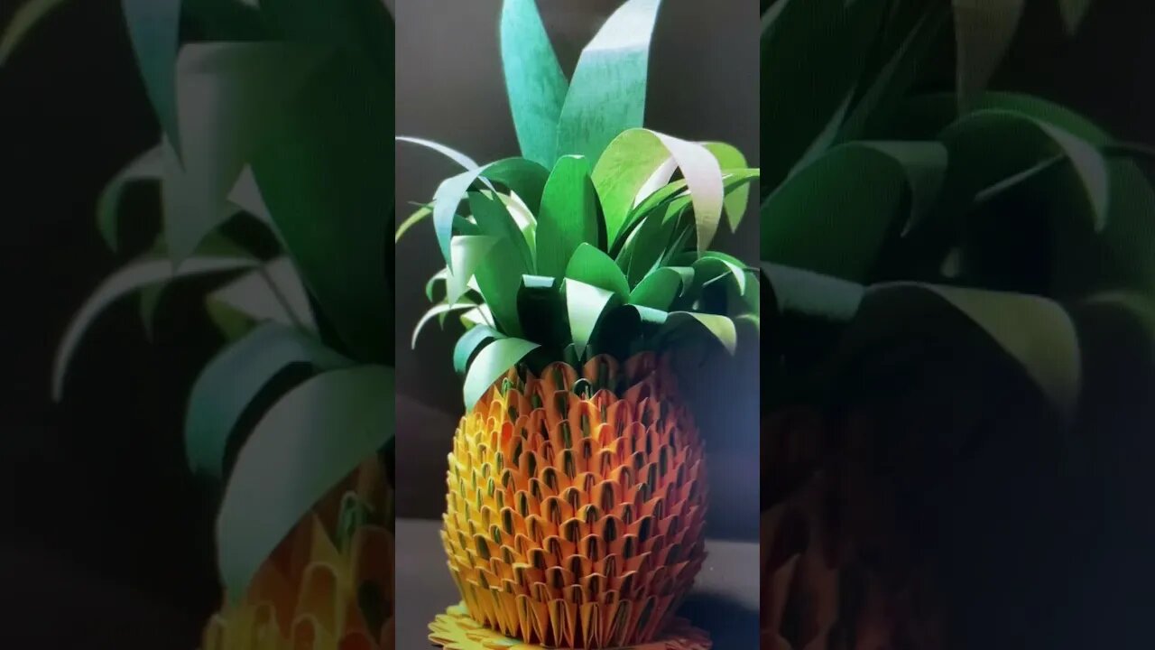 Origami Pineapple 🍍- Easy Paper Crafts- Shorts Ideas 💡