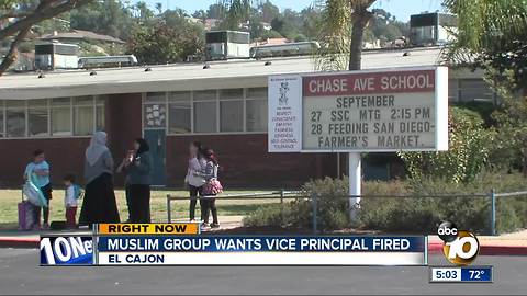 Muslim group wants vice principal fired