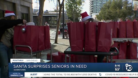 Santa surprises San Diego seniors in need