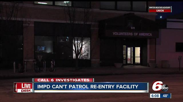Unless feds okay IMPD coming in for proactive patrols, they're not allowed in a downtown reentry facility
