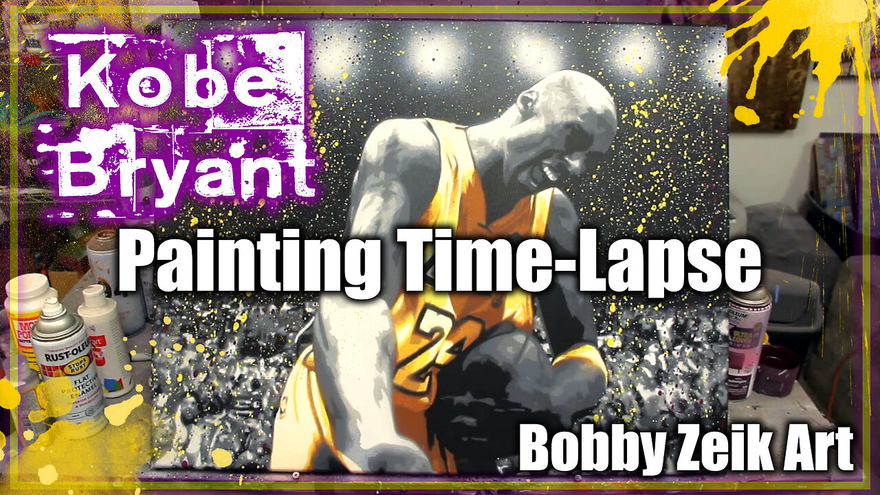 Kobe Bryant painting time-lapse By Bobby Zeik