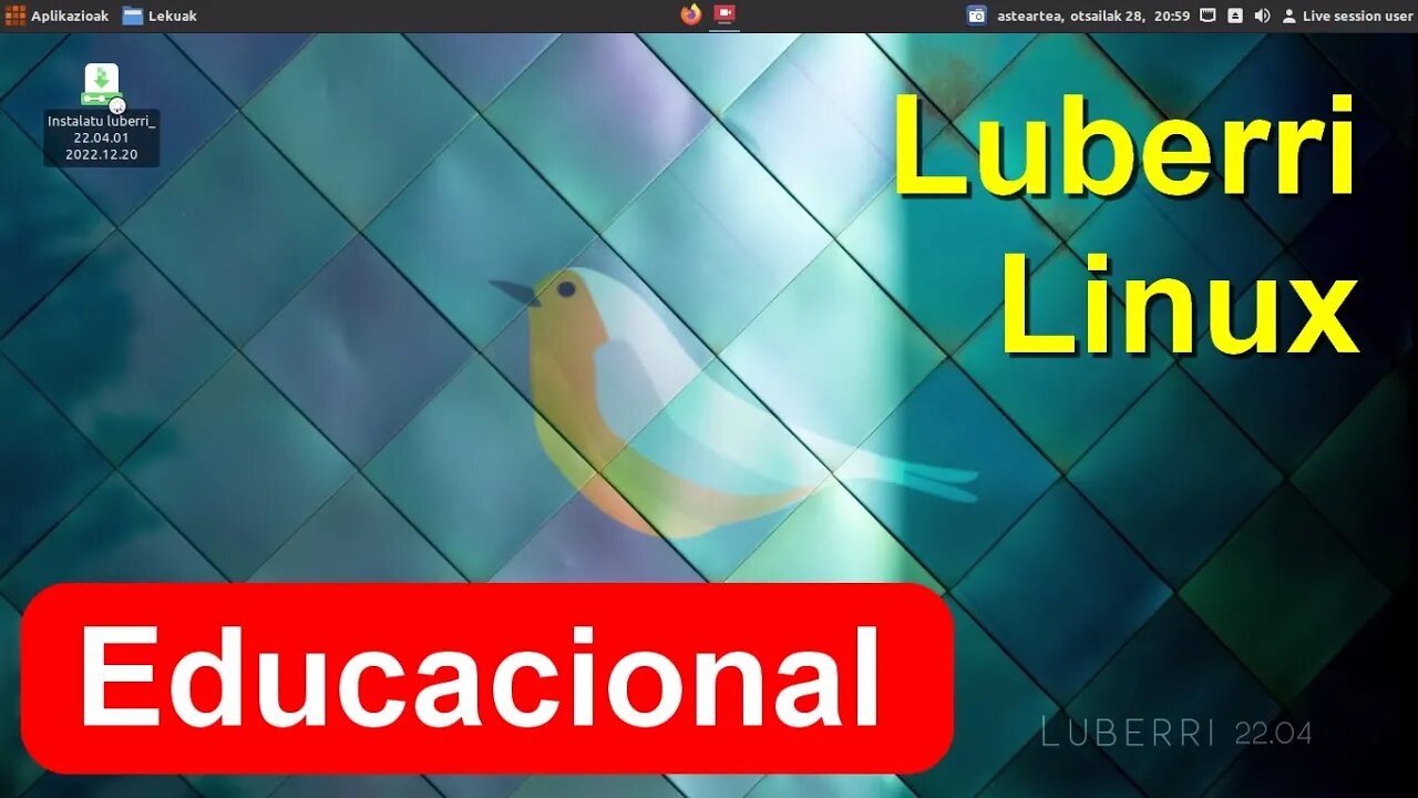 Luberri Linux. Um sistema operacional basco gratuito para uso na educação