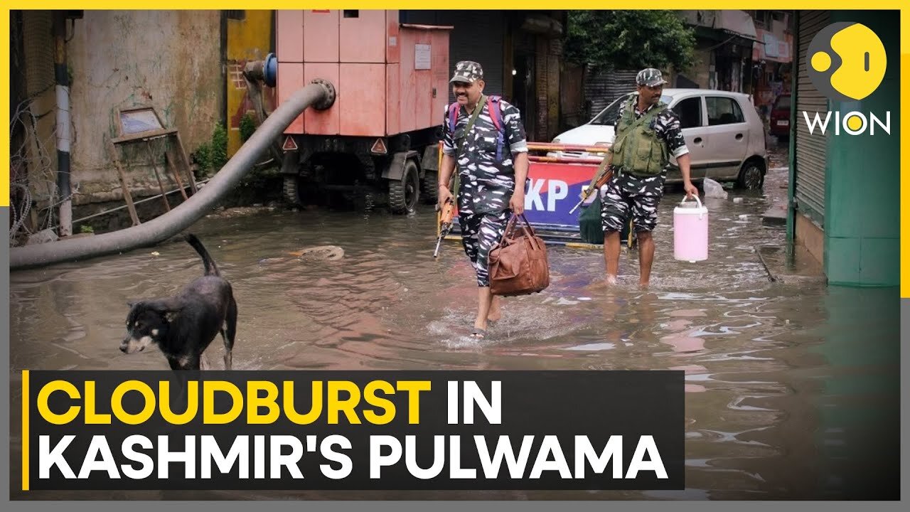 India: Cloudburst triggers flash flood in Jammu-Kashmir's Pulwama amid heavy rainfall | WION