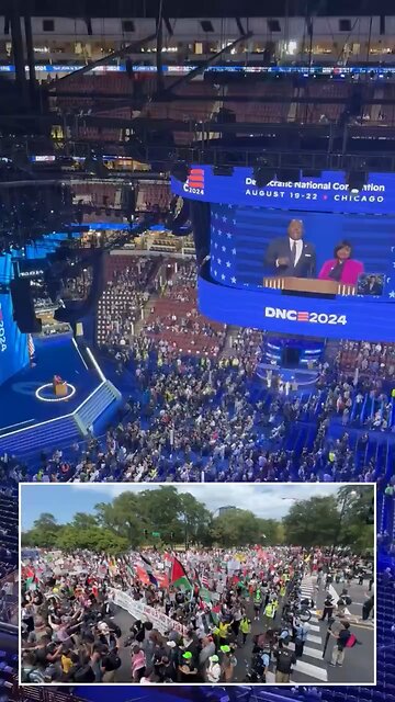 DNC Kicks Off to Disappointing Turnout Amid Protests