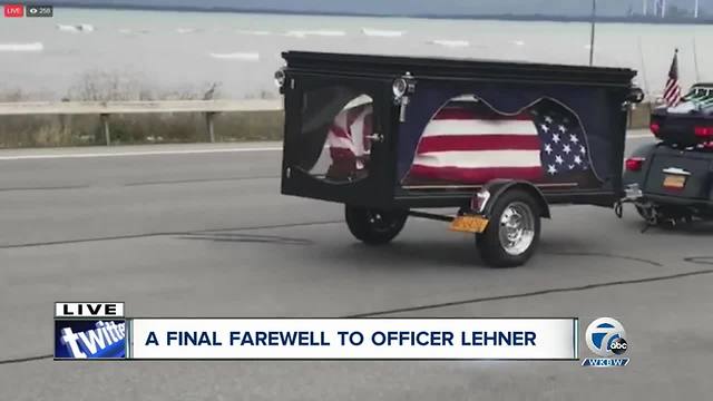 1025 Lehner casket in procession