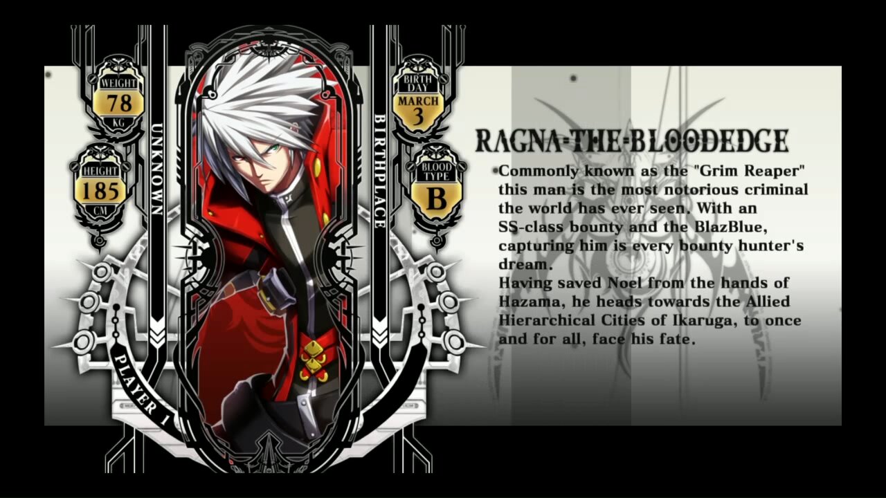 BlazBlue: Chrono Phantasma Extend - Ragna the Bloodedge Playthrough (longplay)