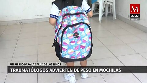 Riesgos para la columna por peso excesivo en mochilas escolares