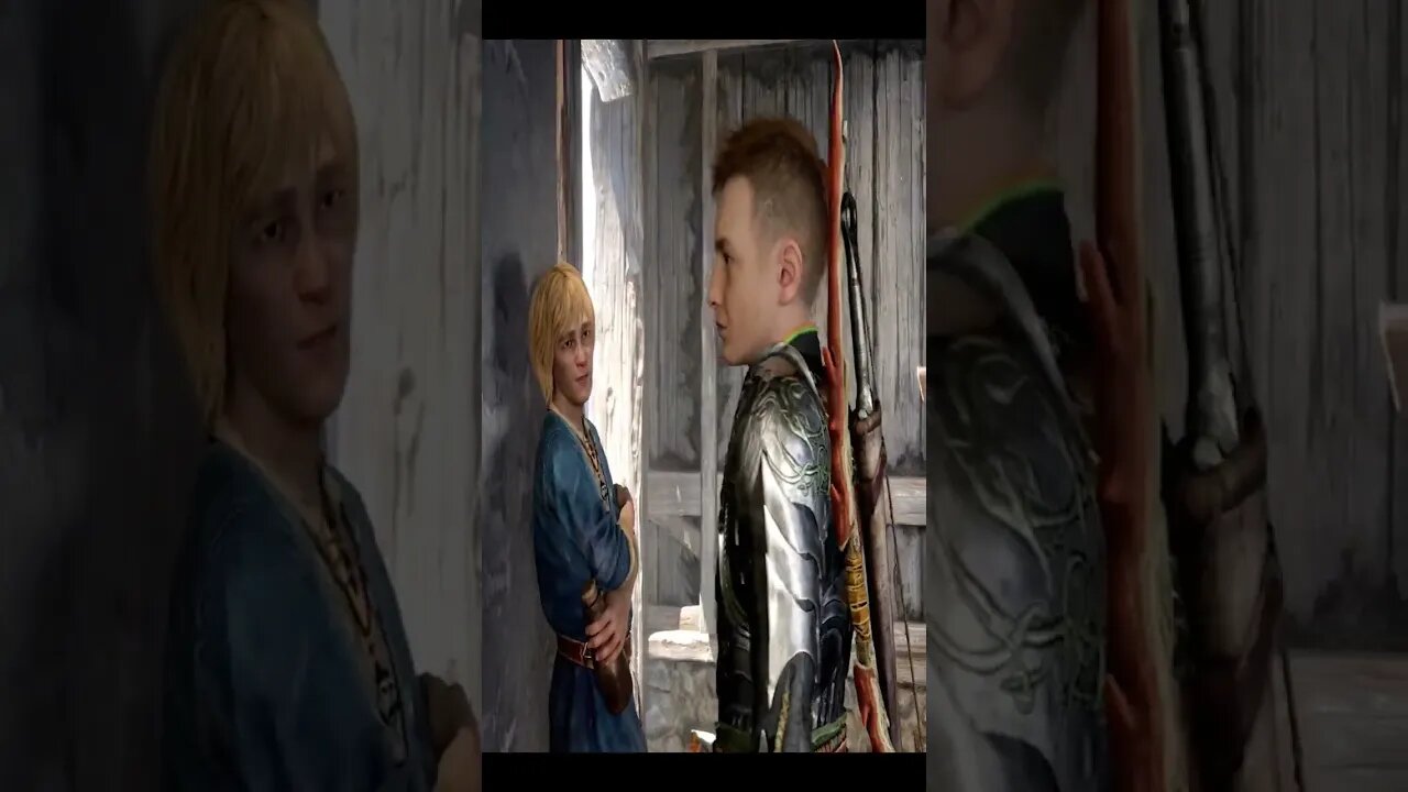 kratos e atreus socando uma parede para construir força e foco em god of war ragnarok #shorts