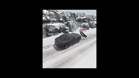 |MiniBeamNG/ Cars Snow Jump #14 BeamNG.Drive #Shorts