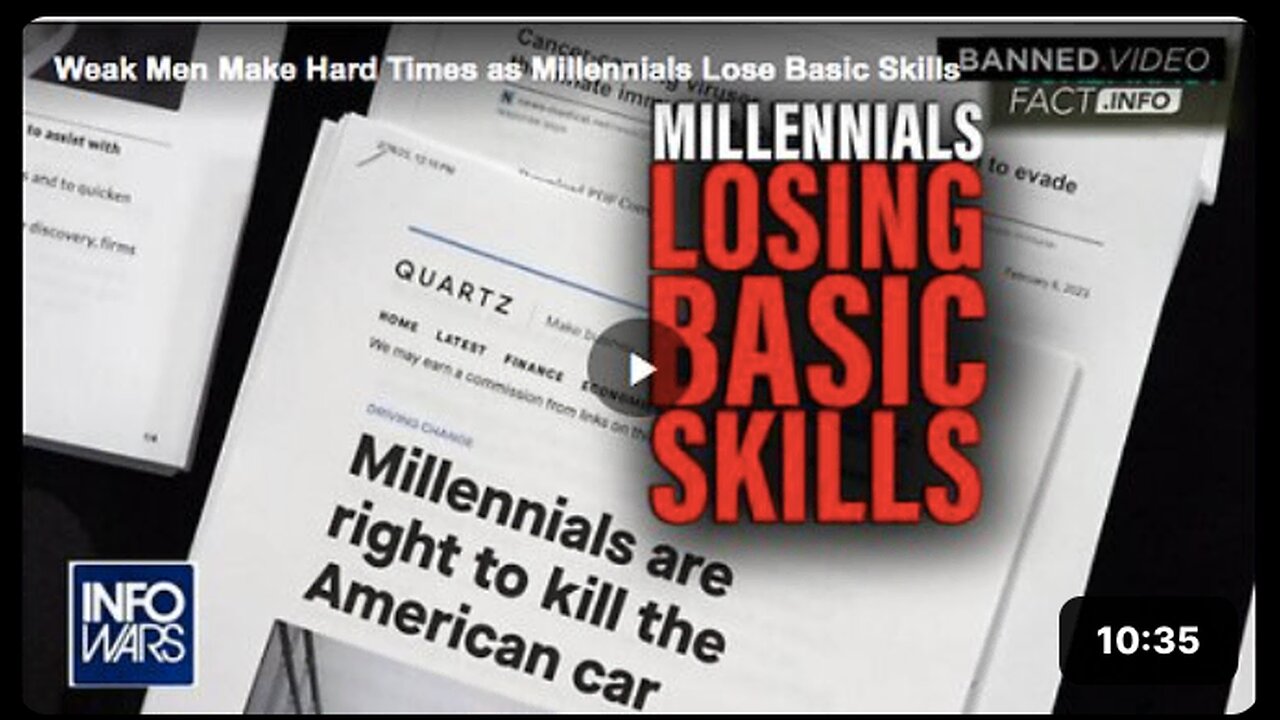 Alex Jones lament millennials’ lack of basic life skills