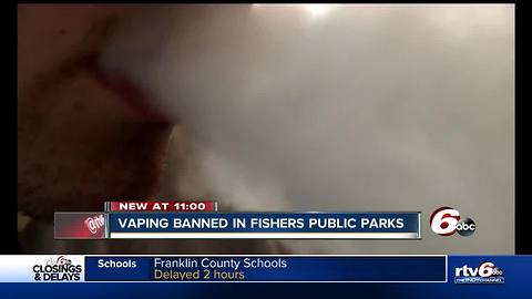 Fishers City Council votes to ban vaping & chewing tobacco on public property