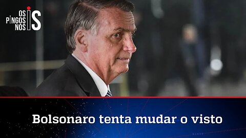 Ainda nos EUA, Bolsonaro inicia processo para mudança de visto