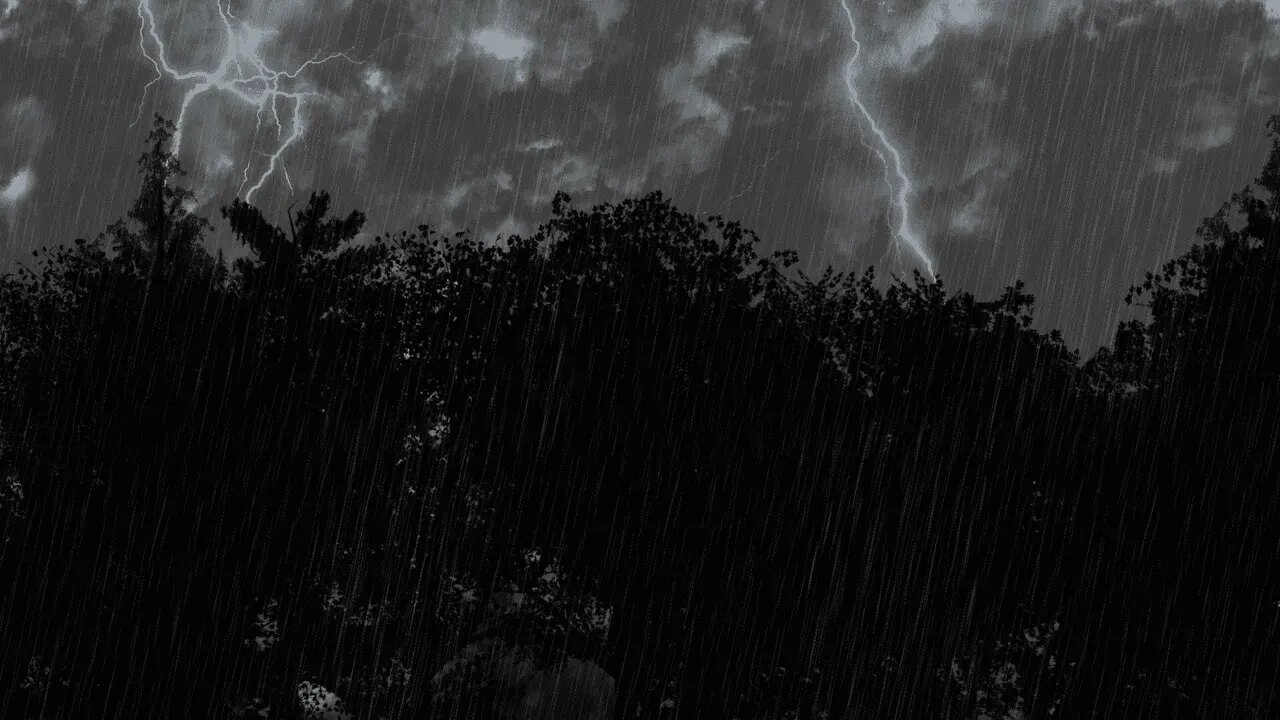 🔴 Relax More to Heavy Rain and Thunder Sounds DARK SCREEN. Sleep Fast in 2 Minutes, insomnia Relief