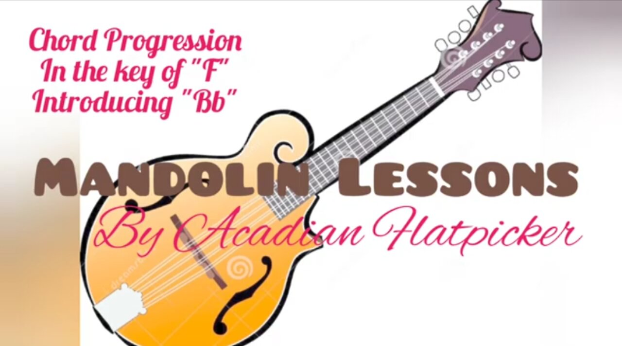 Mandolin Lesson - Chord Progression in the key of F (Introducing Bb)