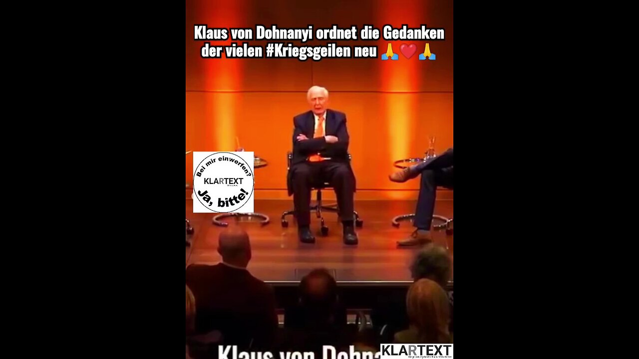 Klaus von Dohnany erinnert an die Deutsch-Russischen Beziehungen: BRAVO!