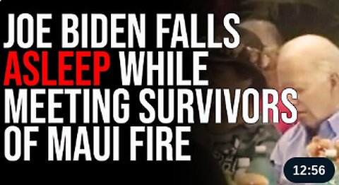 Joe Biden FALLS ASLEEP While Meeting Survivors Of Maui Fire, You Get What You Vote For