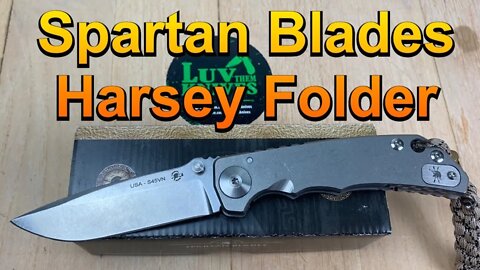 Spartan Blades Harsey Folder / includes disassembly / great design & built like a tank !