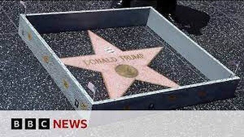 Calls for Donald Trump_s Hollywood Walk of Fame star to be removed - BBC News