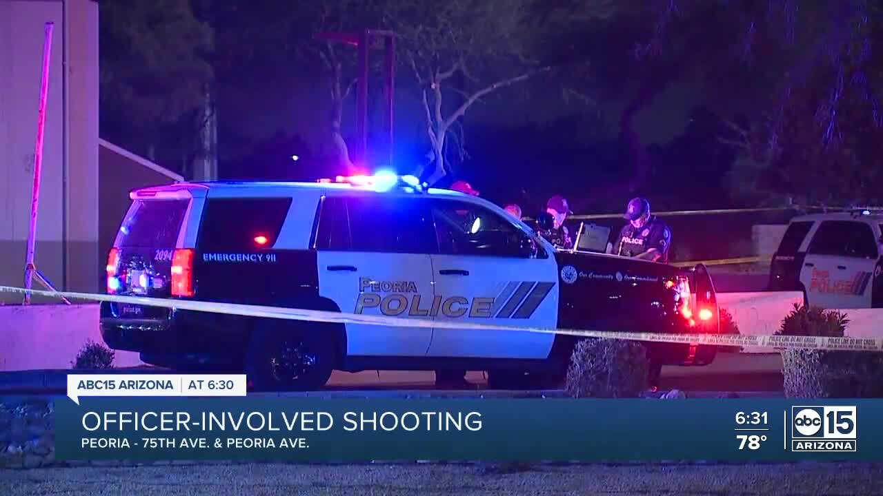 Man shot after alleged ramming Peoria police vehicle