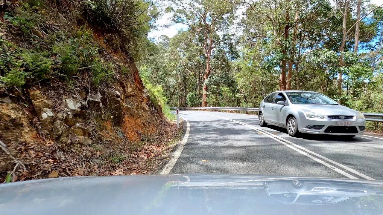 Driving Down Springbrook Mountain in Gold Coast Hinterland