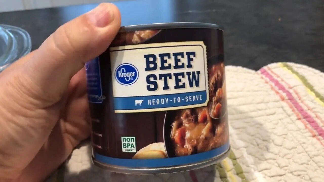 Trying Kroger Brand Beef Stew ,num num num num