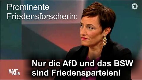 Prominente Friedensforscherin: Nur die AfD und das BSW sind Friedensparteien!