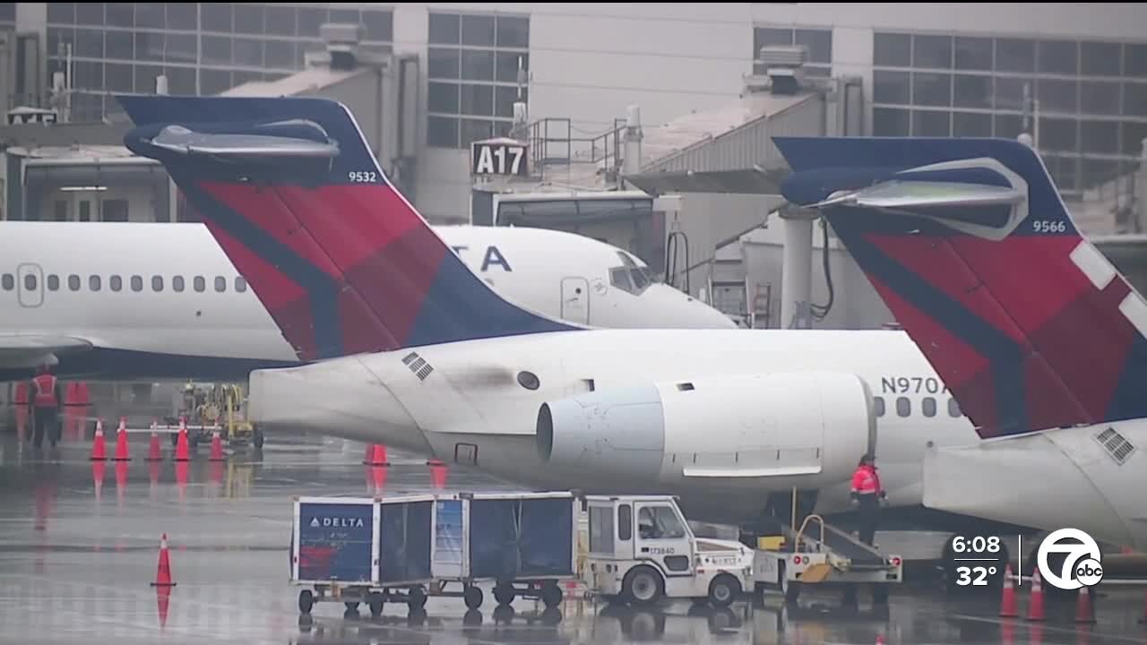 De-icing runways and planes helps mitigate some effects of winter weather