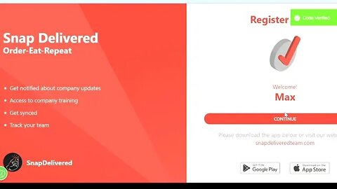 Snap Customer Registration