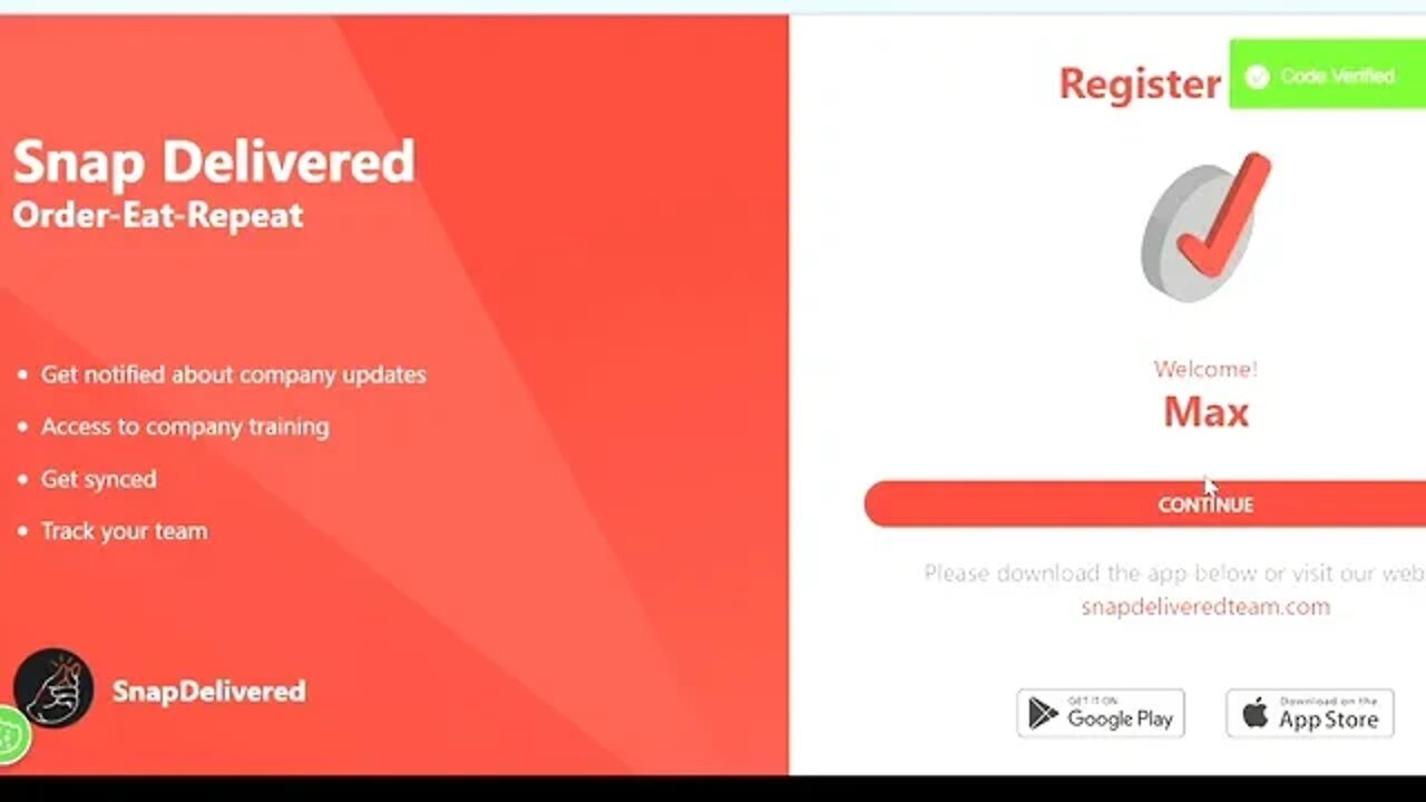 Snap Customer Registration