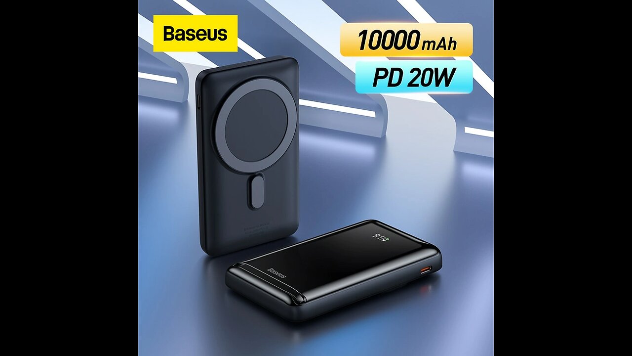 Power Bank magnético com suporte 10000mAh 20W Baseus