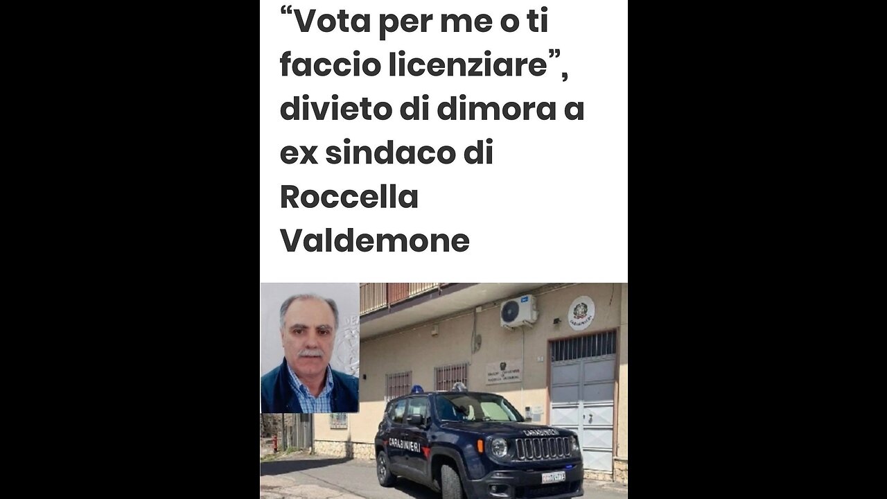 SPARTA´ SPUTTANATO, IL MAFIOSO SINDACO