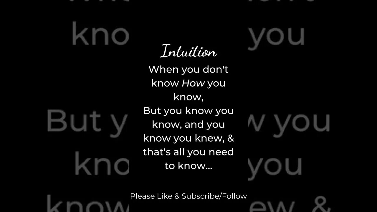 Intuition