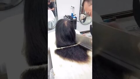 cortando cabelo com facão😱😱😱 #shorts