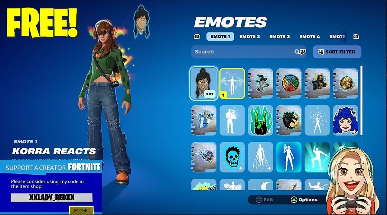 FREE | Korra Reacts (Emote)-Fortnite