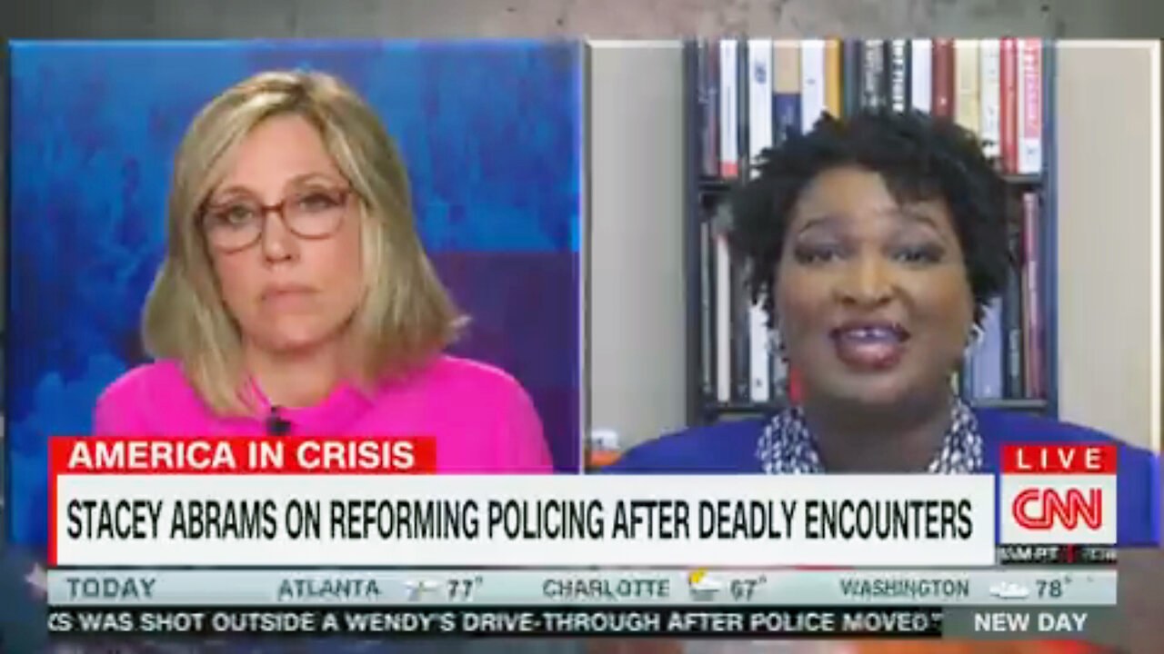 Stacy Abrams Affirms Defunding Police -- Then Denies Saying It