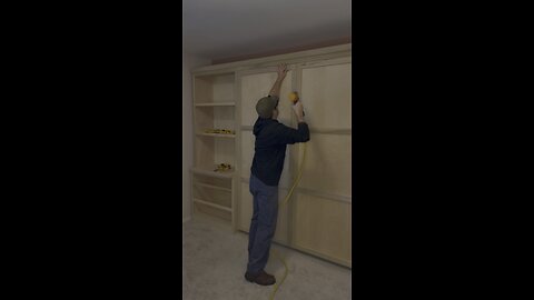 Finishing touches on a Murphy Bed