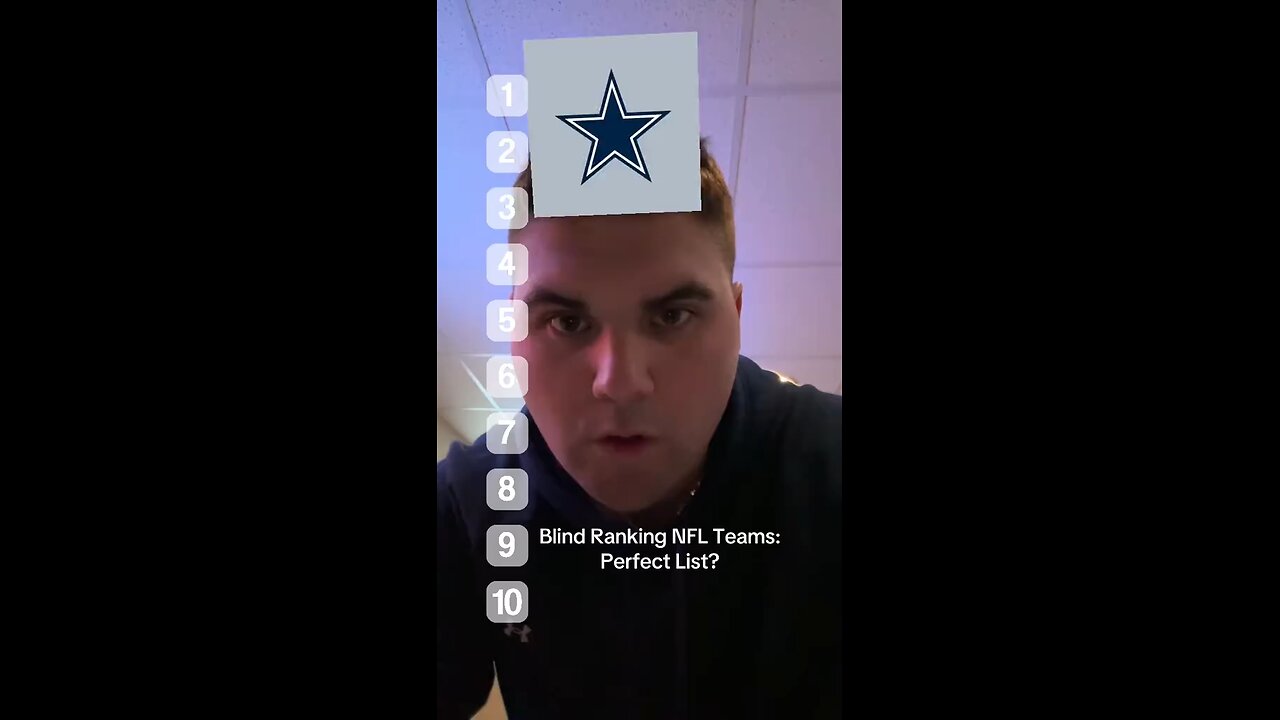 Blind Ranking NFL Teams, is this a perfect list? 🏈