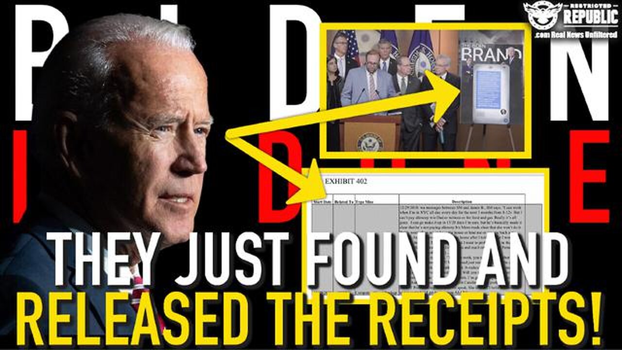 Biden’s DONE! They Just Found and Released ‘The Receipts’! GAME OVER!