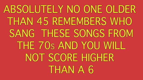 Who Sang These Songs From The 70s?